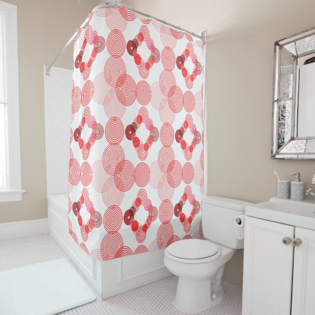 Spirited Circles  Shower Curtain (In Situ)