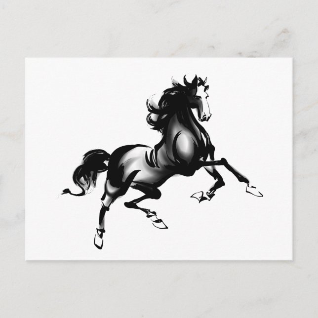 SPIRITED HORSE POSTCARD (Front)