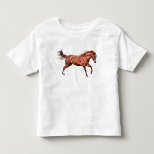 Spirited Red Dun Horse Running Cantering Playing Toddler T-Shirt