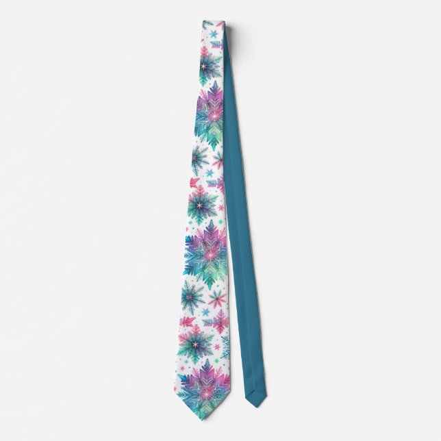 Spirited Snowflakes Tie (Front)