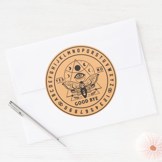 Spirits Board  Classic Round Sticker (Envelope)