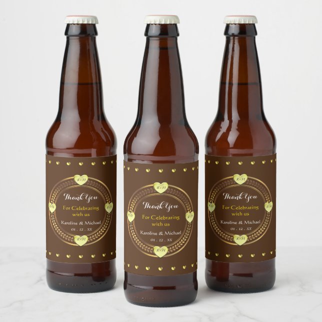 Spirits Elegant Wedding Party Beer Bottle Label (Bottles)