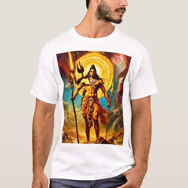 Spiritual Abstract Image of Lord Shiva T-Shirt (Front)