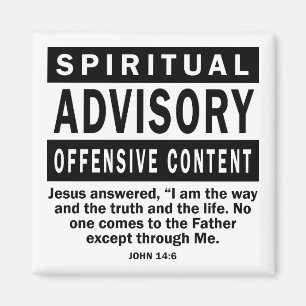 Spiritual Advisory John 14:6 Christian Quotes Magnet