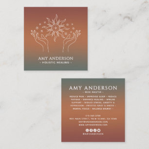 Spiritual/Alternative Wellness Healing Celestial Square Business Card