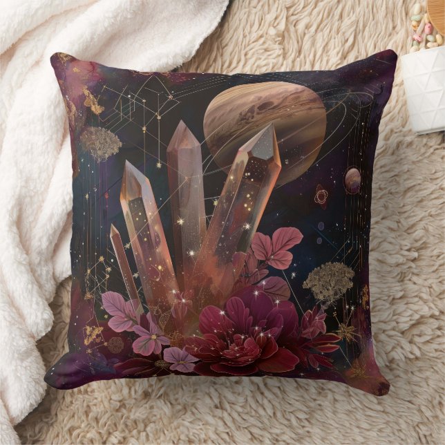 Spiritual Amethyst Energy Celestial Pattern Cushion (Blanket)