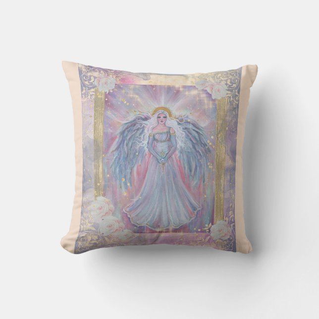 Spiritual angel or light heavenly by Renee Lavoie Cushion (Front)
