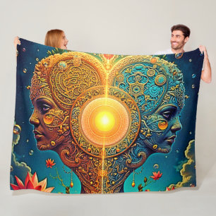 Spiritual Awakening Art Fleece Blanket
