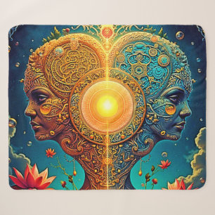 Spiritual Awakening Art Sherpa Blanket