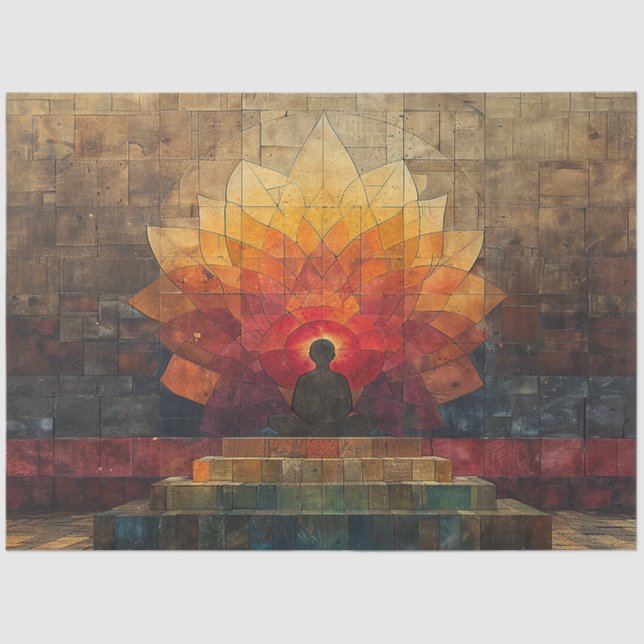 Spiritual Awakening Mandala Decoupage Tissue Paper (Front)