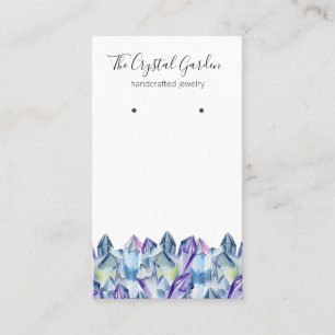 Spiritual Boho Amethyst Crystals Earring Jewellery Business Card