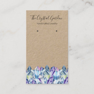 Spiritual Boho Amethyst Crystals Earring Jewellery Business Card