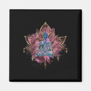 Spiritual Buddha In Lotus Flower Magic Meditation  Magnet