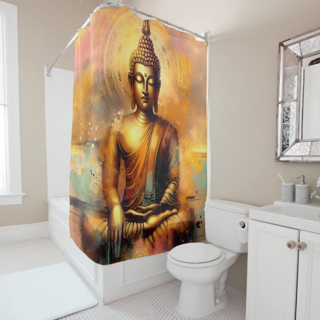 Spiritual Buddha Shower Curtain (In Situ)