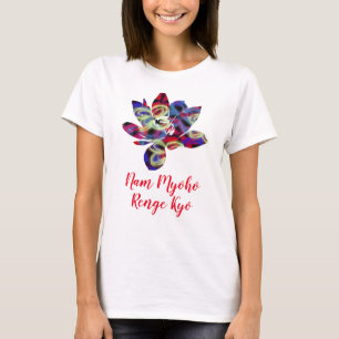 Spiritual Butterflies Flower Nam Myoho Renge Kyo T-Shirt