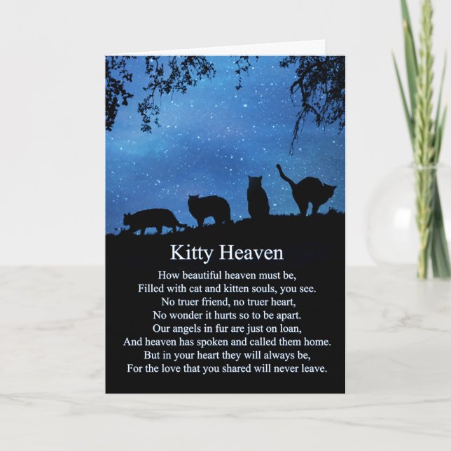 Spiritual Cat Sympathy Card (Front)