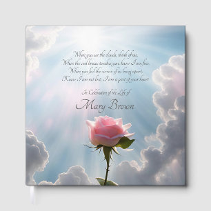 Spiritual Celebration of Life Poem Rose Guest Book