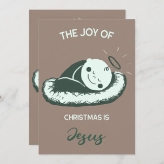 Spiritual Christmas Birth of Jesus Message Art Invitation
