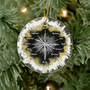 Spiritual Compass Ceramic Tree Decoration