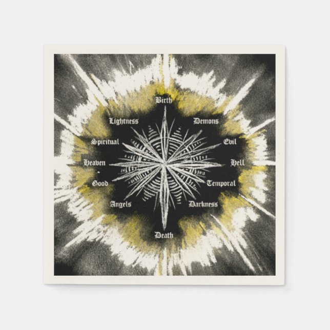 Spiritual Compass Napkin (Front)