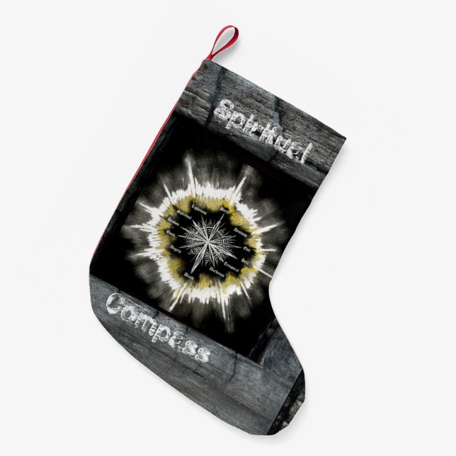 Spiritual Compass Small Christmas Stocking (Front (Hanging))
