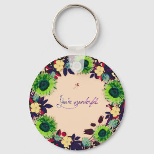 Spiritual Conscious Faith Love Hope Art Key Ring
