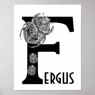 Spiritual custom child F Name Furgus Beatles bugs  Poster