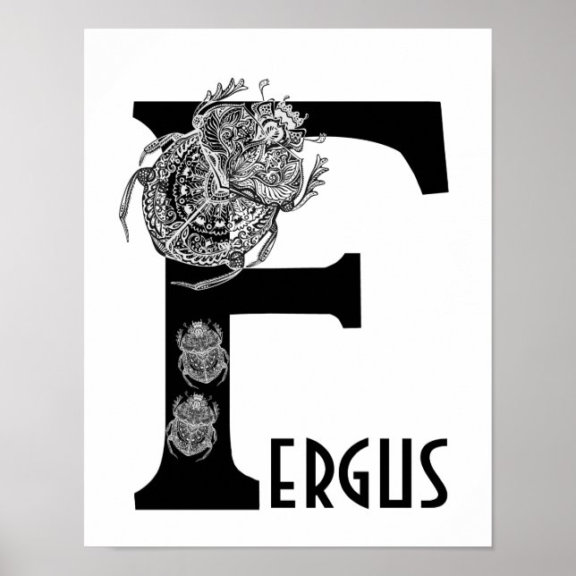 Spiritual custom child F Name Furgus Beatles bugs  Poster (Front)