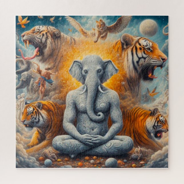 spiritual elephant man jigsaw puzzle (Vertical)