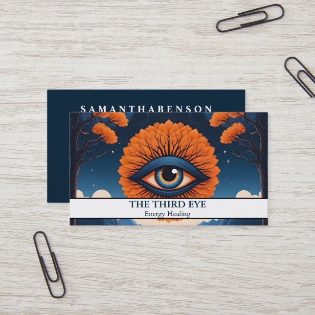 Spiritual Energie Heiler Reiki Business Card (Front/Back In Situ)