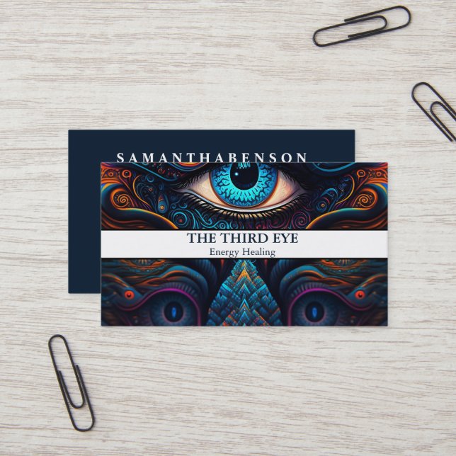 Spiritual Energie Heiler Reiki Business Card (Front/Back In Situ)