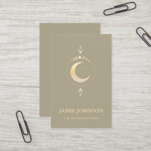 Spiritual Energie Heiler Reiki Moon Phase Yoga Business Card