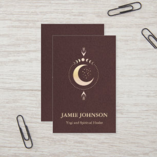 Spiritual Energie Heiler Reiki Moon Phase Yoga Business Card