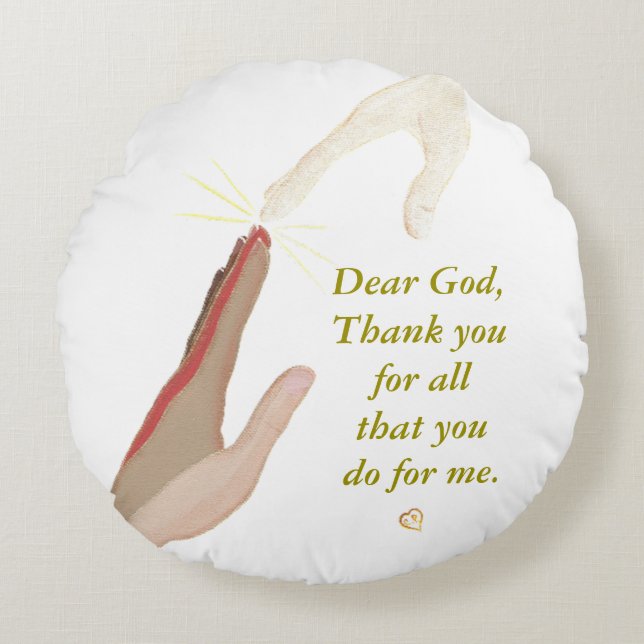 Spiritual Energy Hand Universal Hand Prayer Pillow (Front)