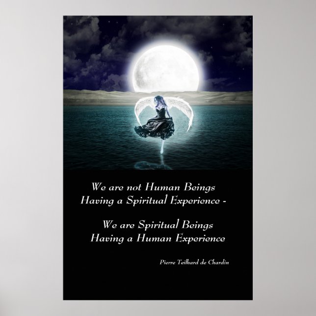 Spiritual Experience Quote Inspirational Wall Art (Front)