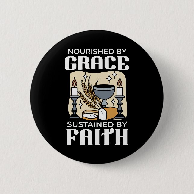 Spiritual Faith and Grace – Uplifting Christian 6 Cm Round Badge (Front)