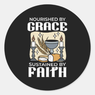 Spiritual Faith and Grace – Uplifting Christian Classic Round Sticker
