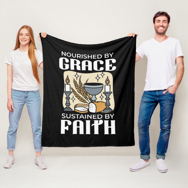 Spiritual Faith and Grace – Uplifting Christian Fleece Blanket (In Situ)