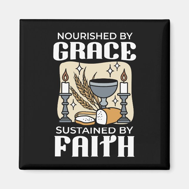 Spiritual Faith and Grace – Uplifting Christian Magnet (Front)