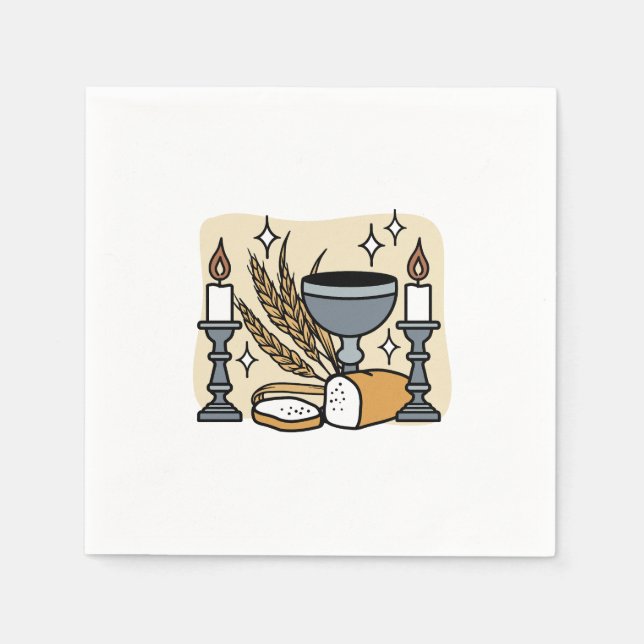 Spiritual Faith and Grace – Uplifting Christian Napkin (Front)