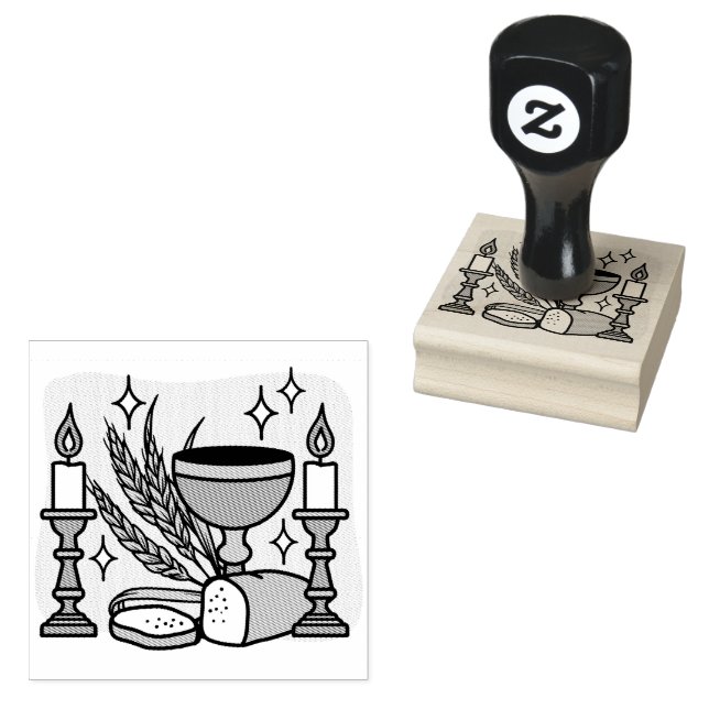 Spiritual Faith and Grace – Uplifting Christian Rubber Stamp (Stamped)
