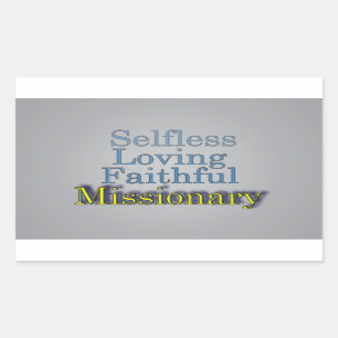 Spiritual Faithful Missionary Rectangular Sticker