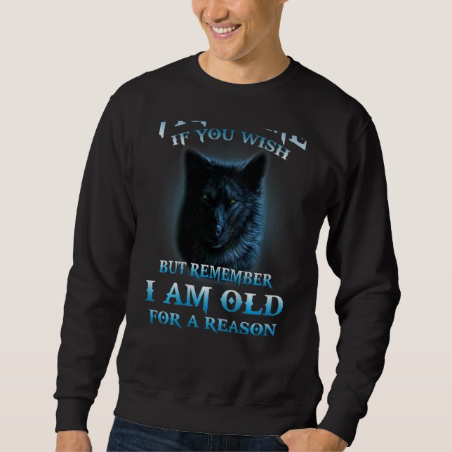 Spiritual Feathers Cool Wolf Head Werewolf Hunter  Sweatshirt (Front)