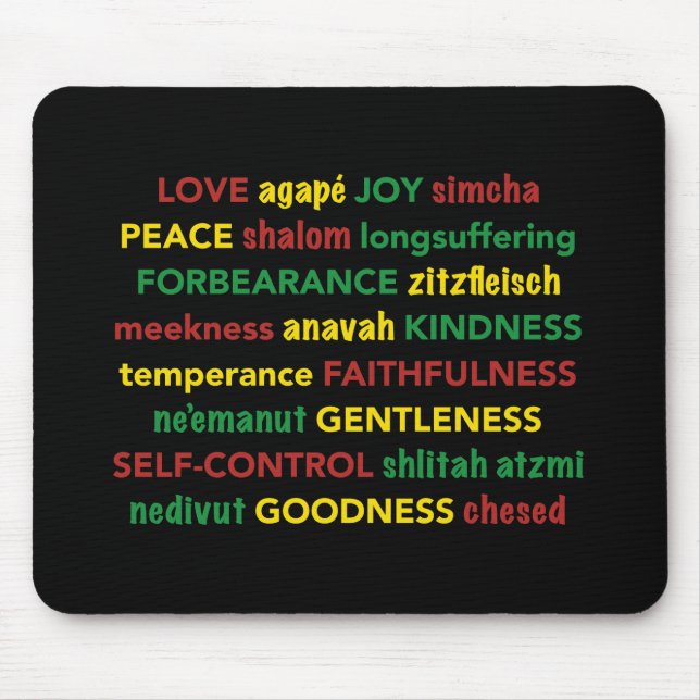 Spiritual FRUIT OF THE SPIRIT Personalizable Mouse Mat (Front)