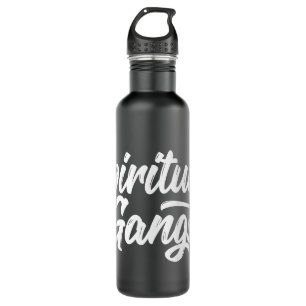 Spiritual Gangsta Funny Yoga Quote in White Text 710 Ml Water Bottle