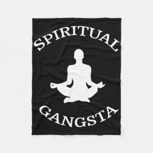 Spiritual Gangsta Shirt - Mens Womens Funny Yoga S Fleece Blanket