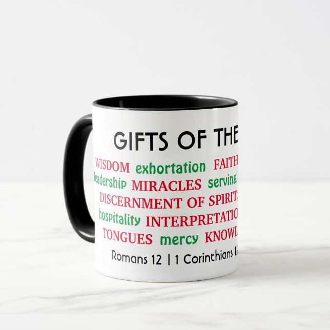 Spiritual GIFTS OF THE SPIRIT Christian Mug (Front Left)