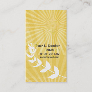 Spiritual Gold Sunrise Religious Business Card