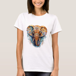 Spiritual Harmony: The Colourful Elephant Mind T-Shirt