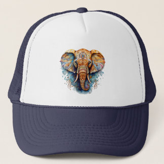 Spiritual Harmony: The Colourful Elephant Mind Trucker Hat